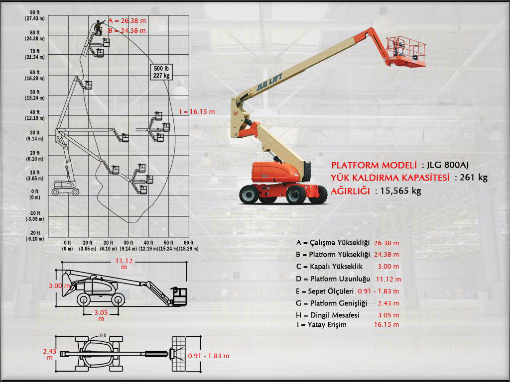 Dizel Eklemli Manlift 27 Metrelik
