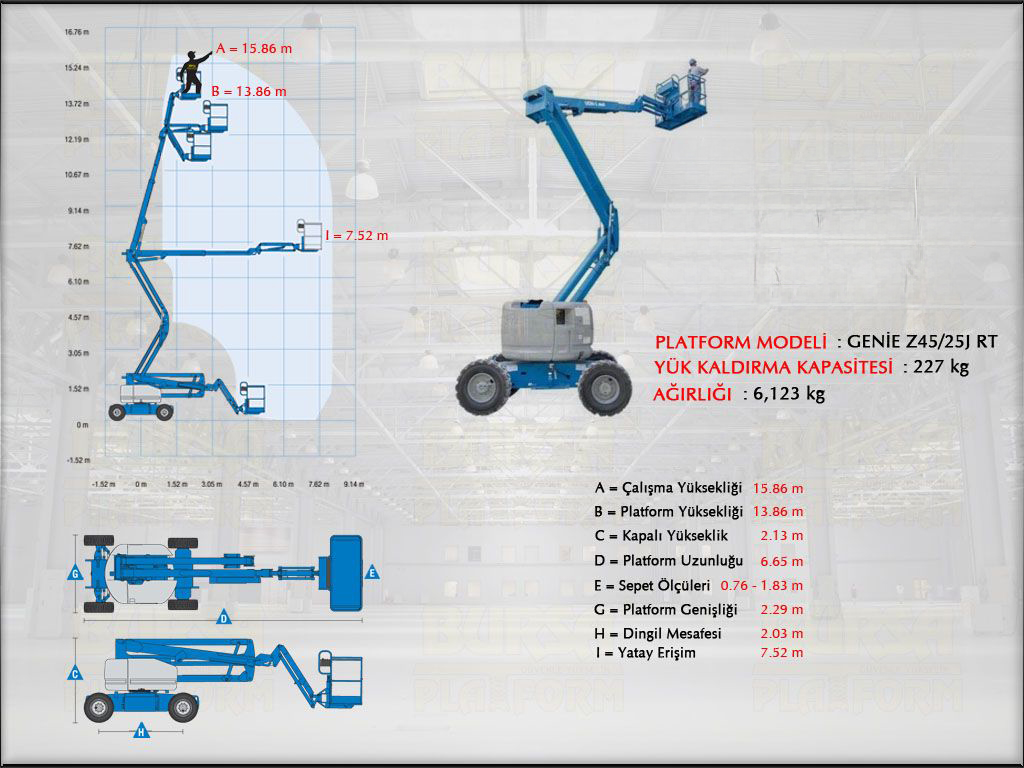Dizel Eklemli Manlift 16 Metrelik